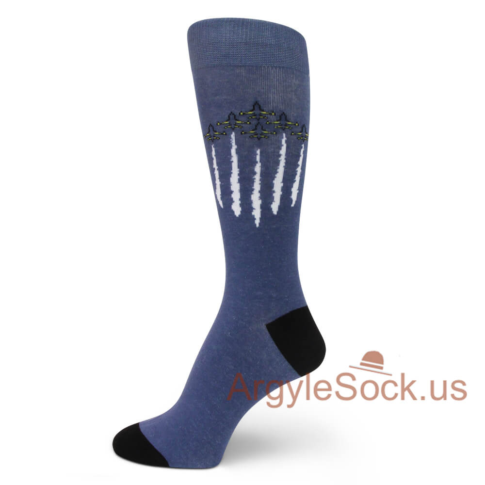Mens socks inspired by US Navy Blue Angels demonstration/airshow